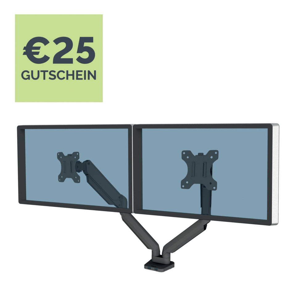Doppel-Monitorarm Platinum Series, höhenverstellbar, schwarz FELLOWES 8042501