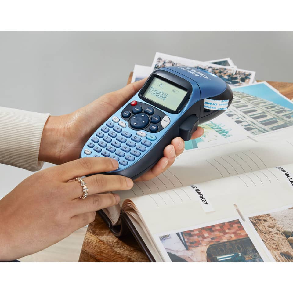 Beschriftungsgerät LetraTag® 100H, ABC-Tastatur, Thermodirektdruck, schwarz/blau DYMO 2174576 DYMO 2174576 ABC-Tastatur