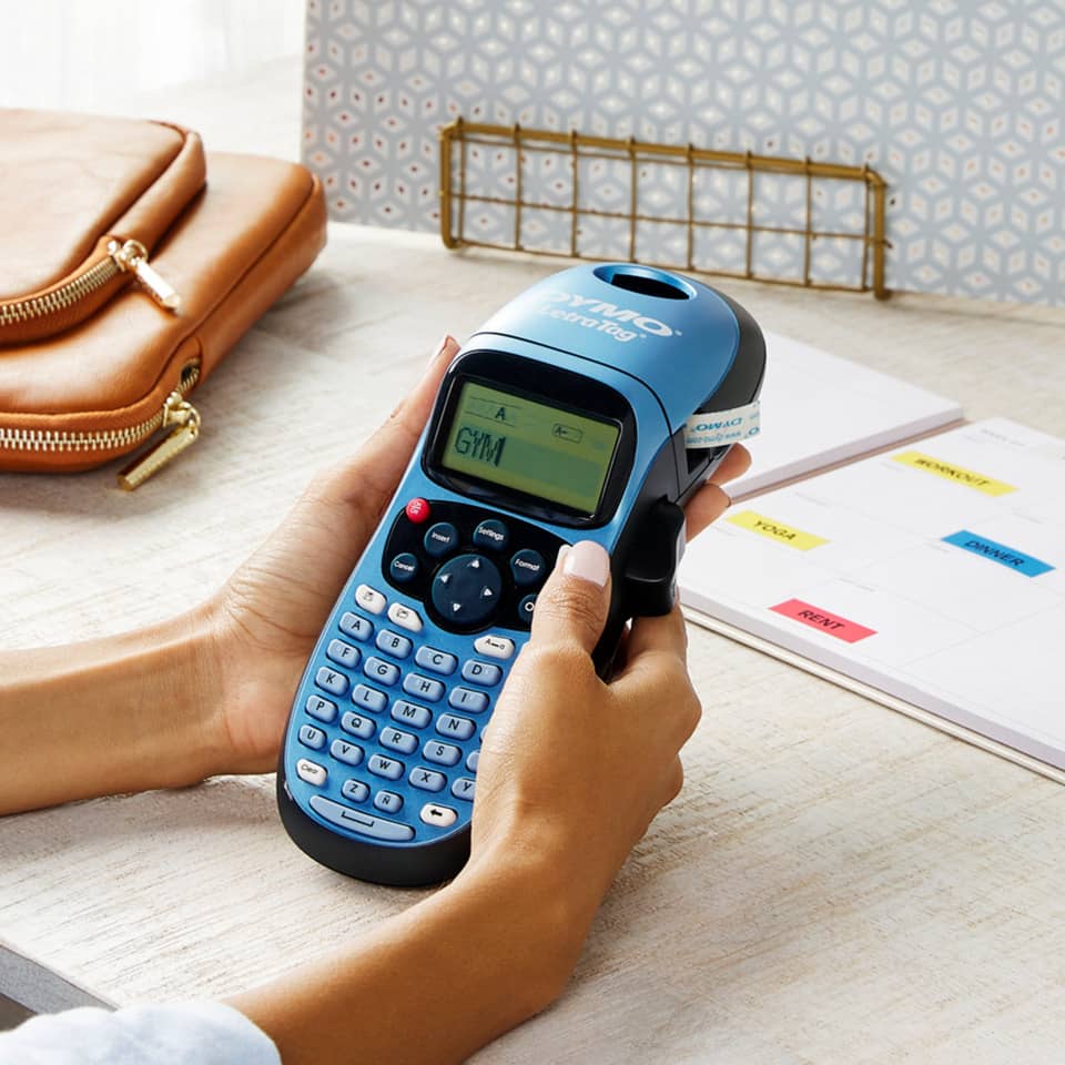 Beschriftungsgerät LetraTag® 100H, ABC-Tastatur, Thermodirektdruck, schwarz/blau DYMO 2174576 DYMO 2174576 ABC-Tastatur