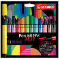 Faserschreiber Pen 68 MAX, 1 + 5 mm, Keilspitze, 12 Stück, sortiert STABILO 768/12-21 STABILO 768/12-21 Arty