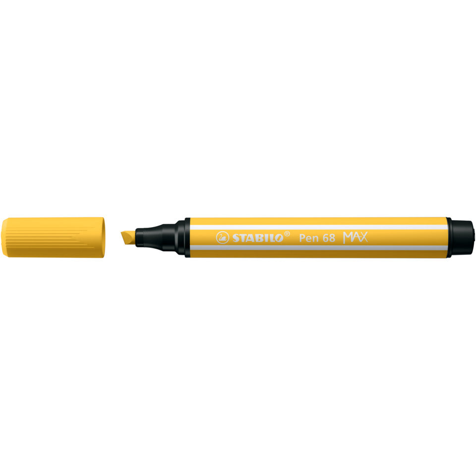 Faserschreiber Pen 68 MAX, 1 + 5 mm, Keilspitze, gelb STABILO 768/44