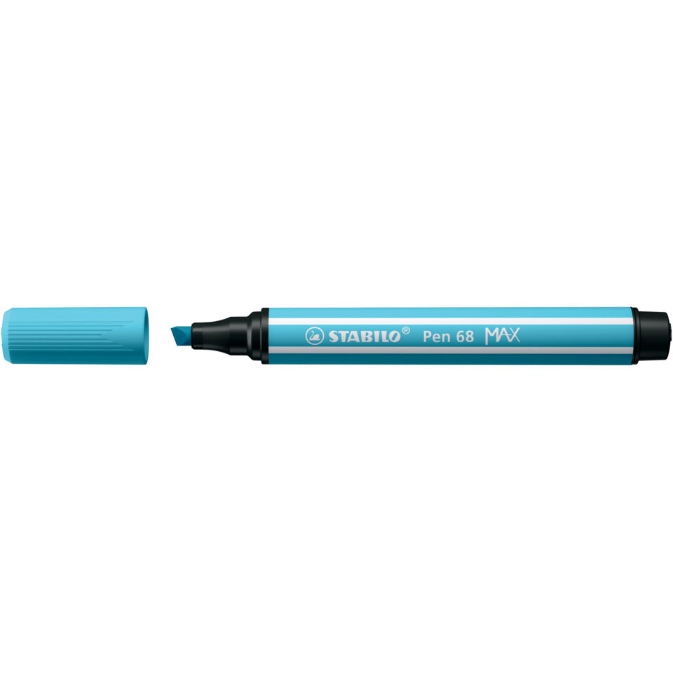 Faserschreiber Pen 68 MAX, 1 + 5 mm, Keilspitze, azurblau STABILO 768/57