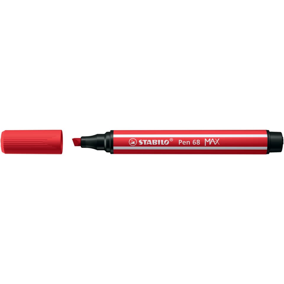 Faserschreiber Pen 68 MAX, 1 + 5 mm, Keilspitze, karmin STABILO 768/48