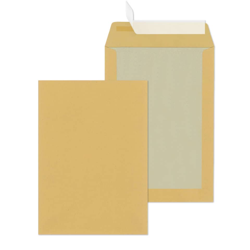 Papprückwandtasche, B4, 110g/m², Haftklebend, 125 Stück, braun MAILMEDIA 30002526 MAILMEDIA 30002526 125ST Papprückwand