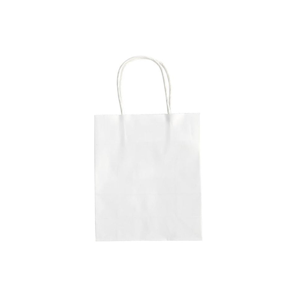 Geschenktragetasche, 18 x 8 x 21cm, 20 Stück, weiß FOLIA 21800 FOLIA 21800 18x8x21 cm