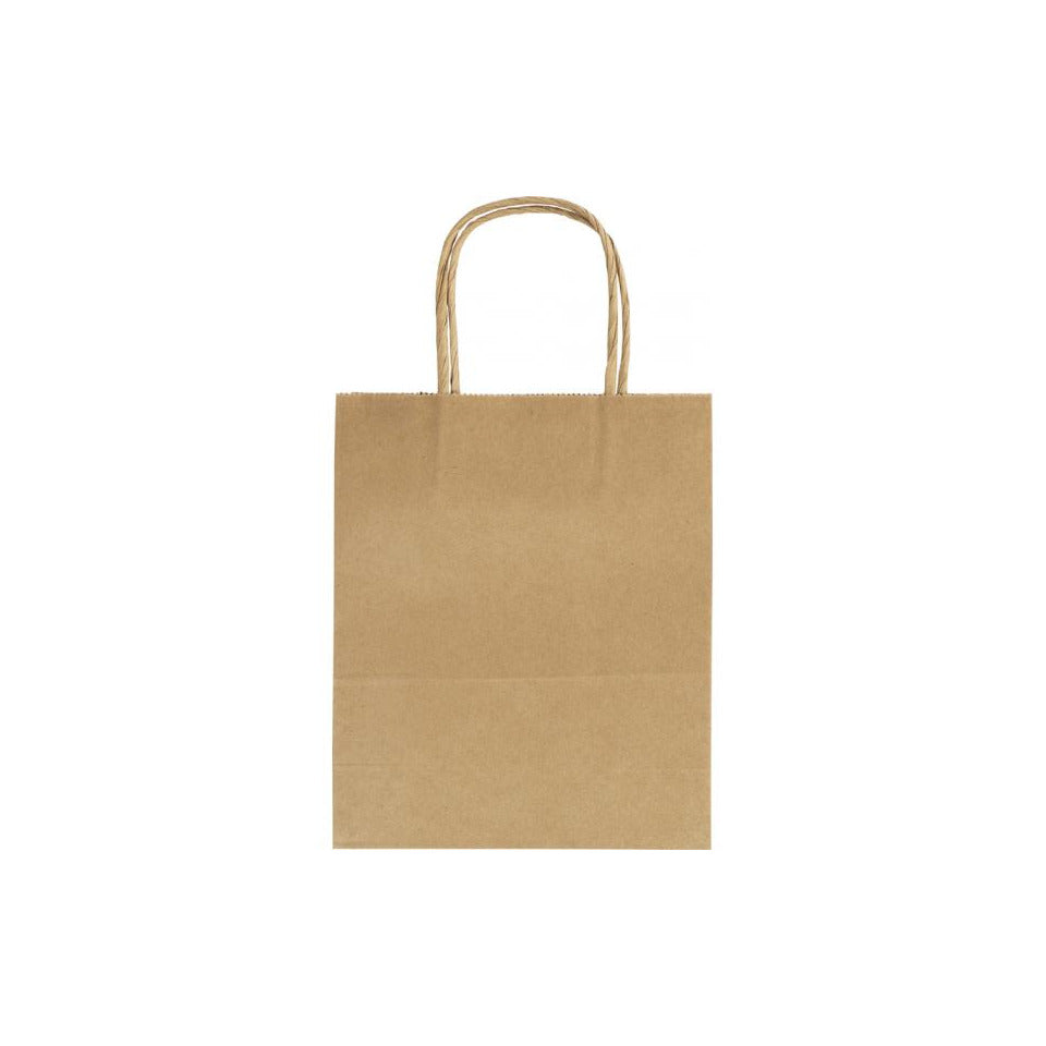 Geschenktragetasche, 12 x 5,5 x 15cm, 20 Stück, natur FOLIA 21210 FOLIA 21210 12x5,5x15 cm