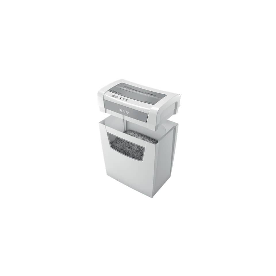 Aktenvernichter IQ Office S, Partikelschnitt 4 x 28 mm, P-4, 23L, 12 Blatt, weiß LEITZ 8099-00-00 LEITZ 8099-00-00 Office S Premium