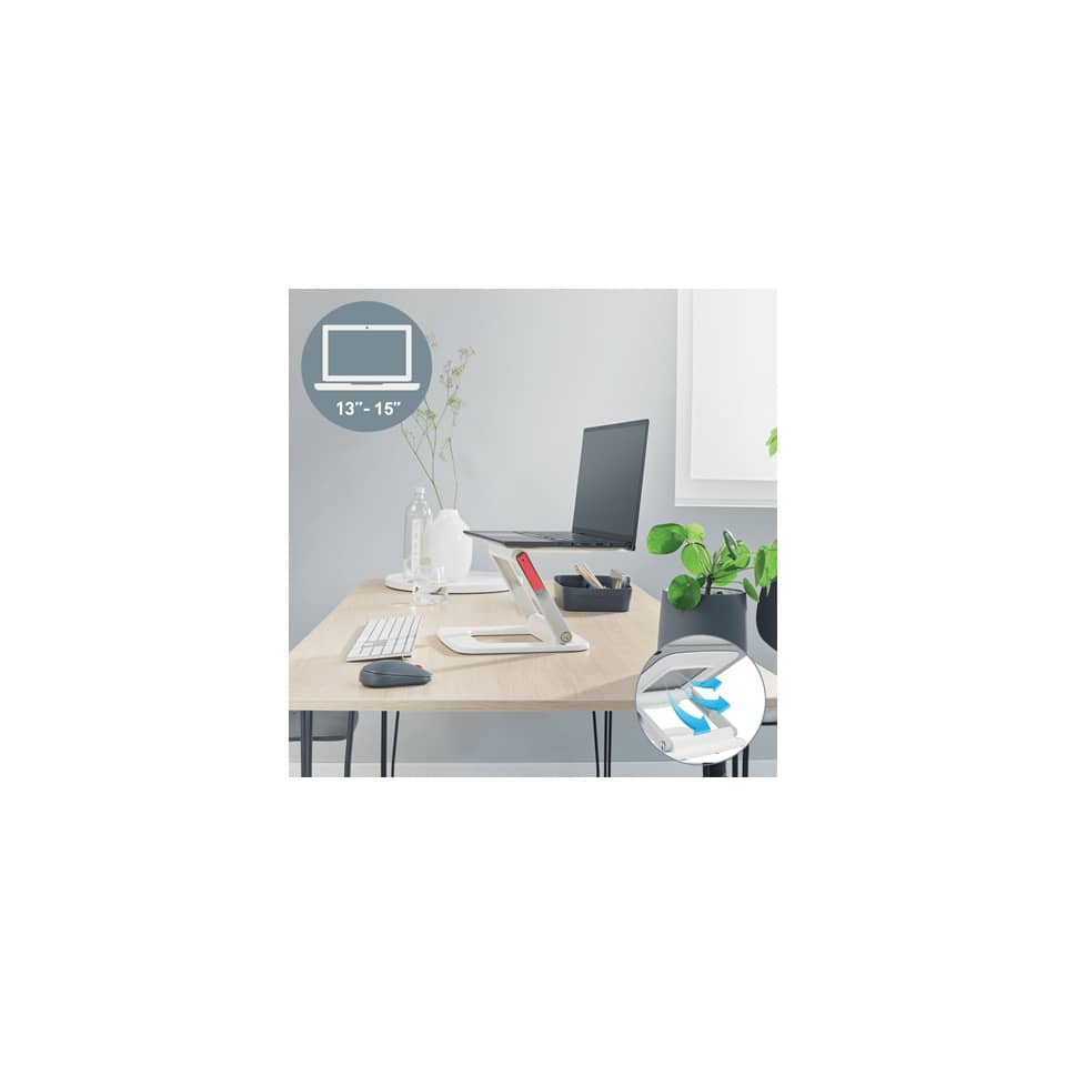 Notebookständer Ergo Multi-Winkel, 13" bis 15", 6-fach verstellbar, weiß LEITZ 6424-00-01 LEITZ 6424-00-01 Ergo