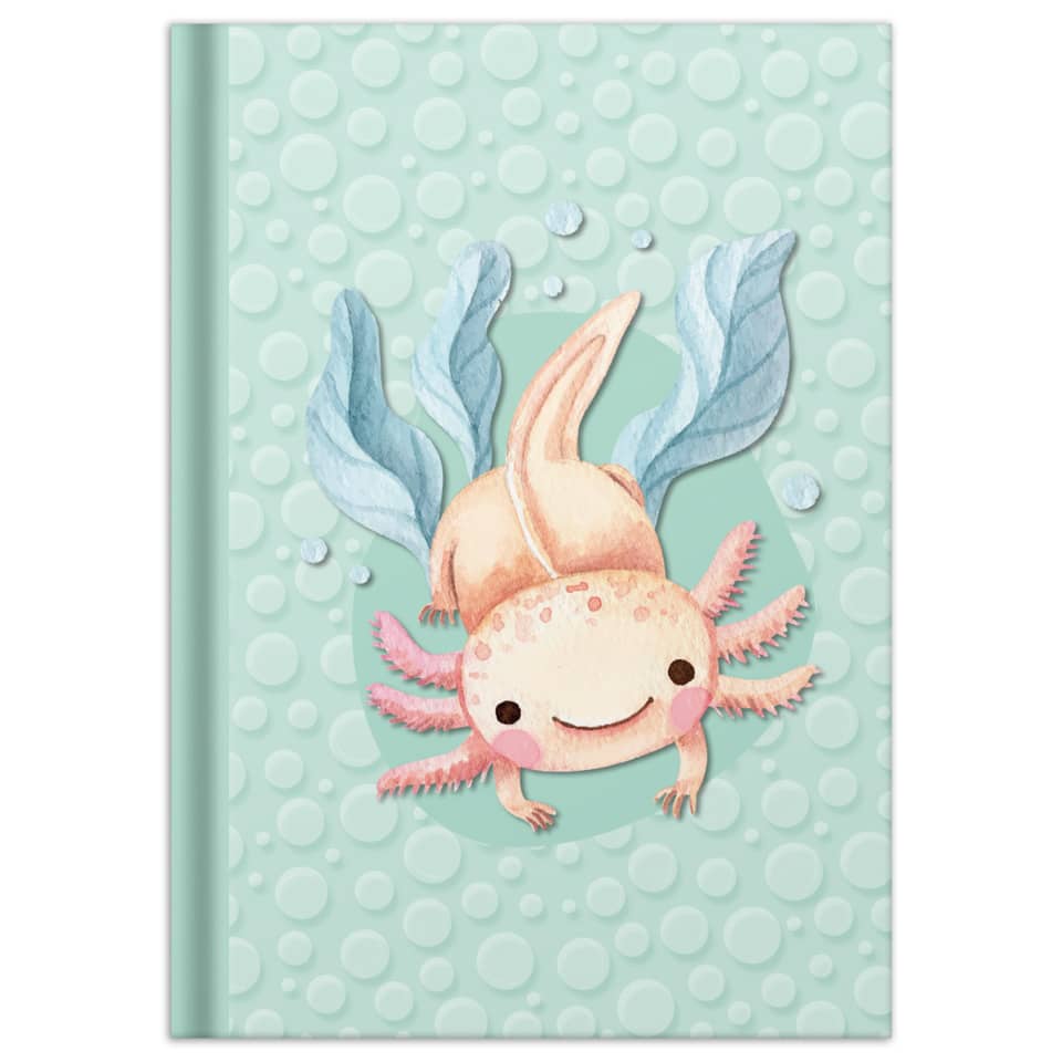 Notizbuch "Axolotl", A5, 96 Blatt, kariert RNK 46813