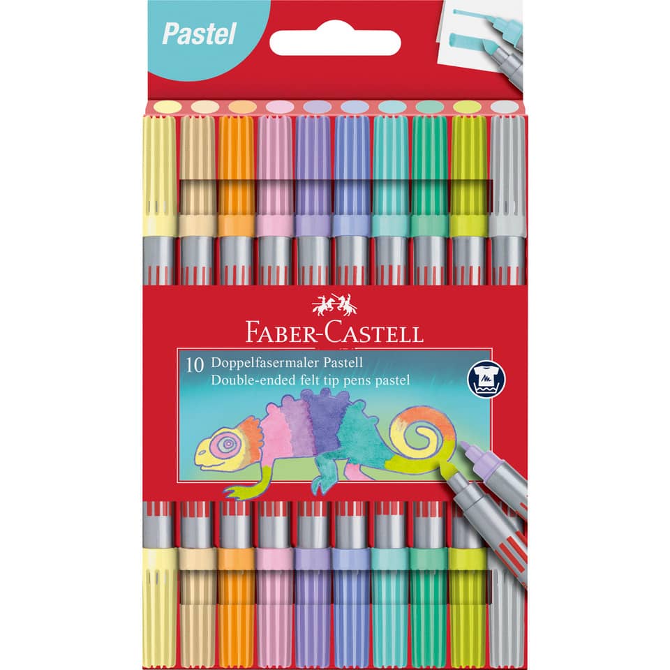 Faserschreiberetui Duo Pastell, 10 Stück, sortiert FABER CASTELL 151112 FABER CASTELL 151112 sortiert