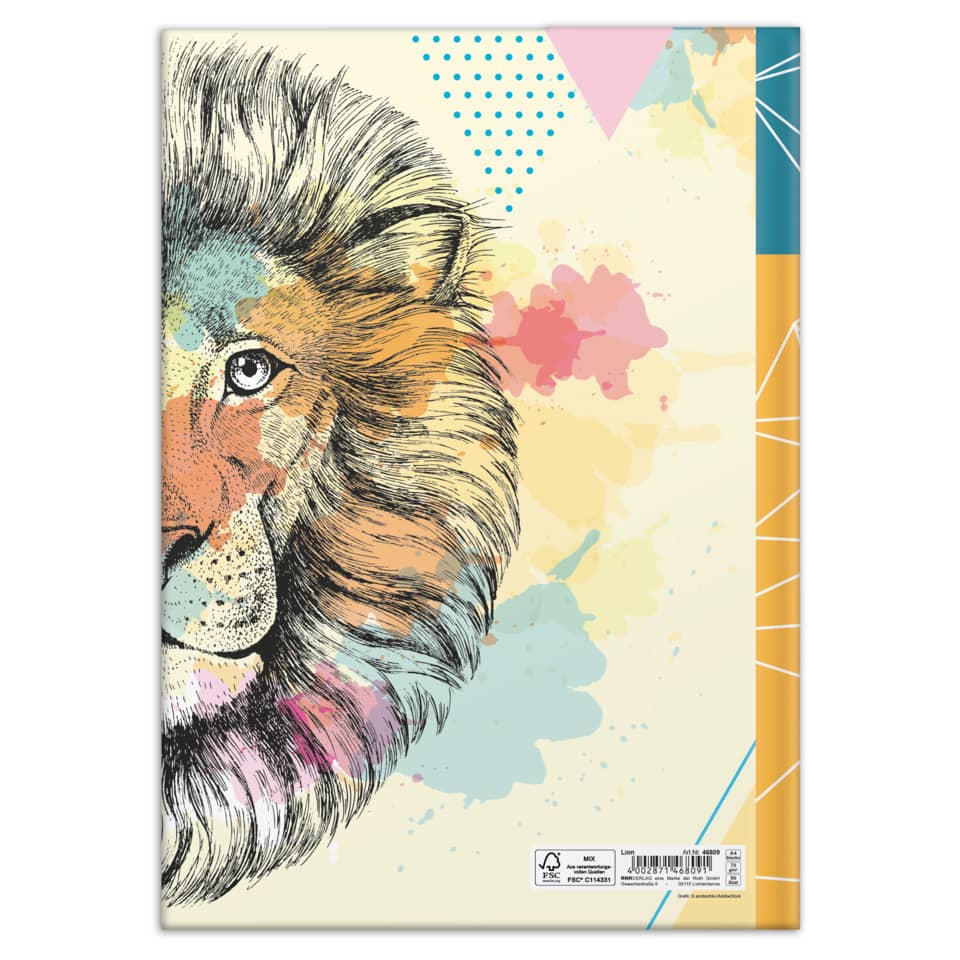 Notizbuch "Lion", A4, 96 Blatt, blanko RNK 46809