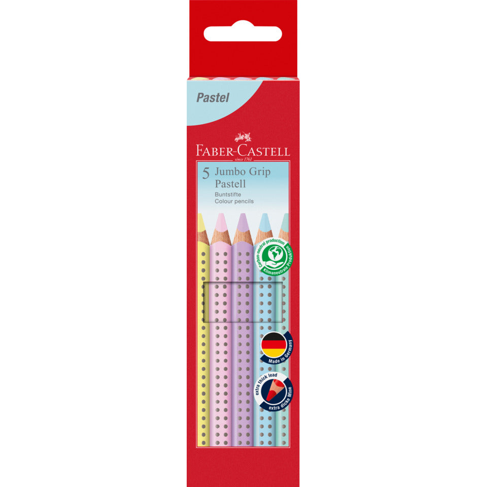 Farbstift Jumbo Grip Pastell, 5 Stück FABER CASTELL 110991