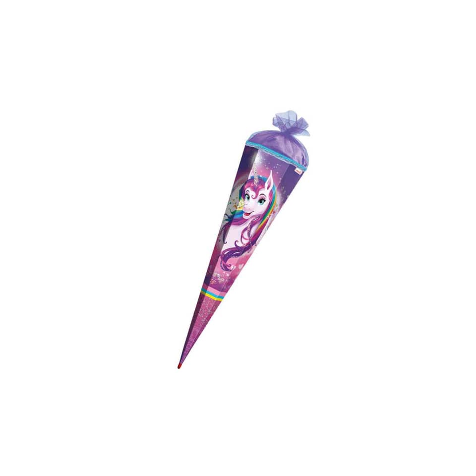 Schultüte, Einhornportrait, 85cm, Tüllverschluss ROTH 678873 ROTH 678873 Tüllverschluss