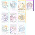 Grusskarten Aqua Premium, 50er Box, sortiert  52-0250 52-0250 Zahlengeburtstag