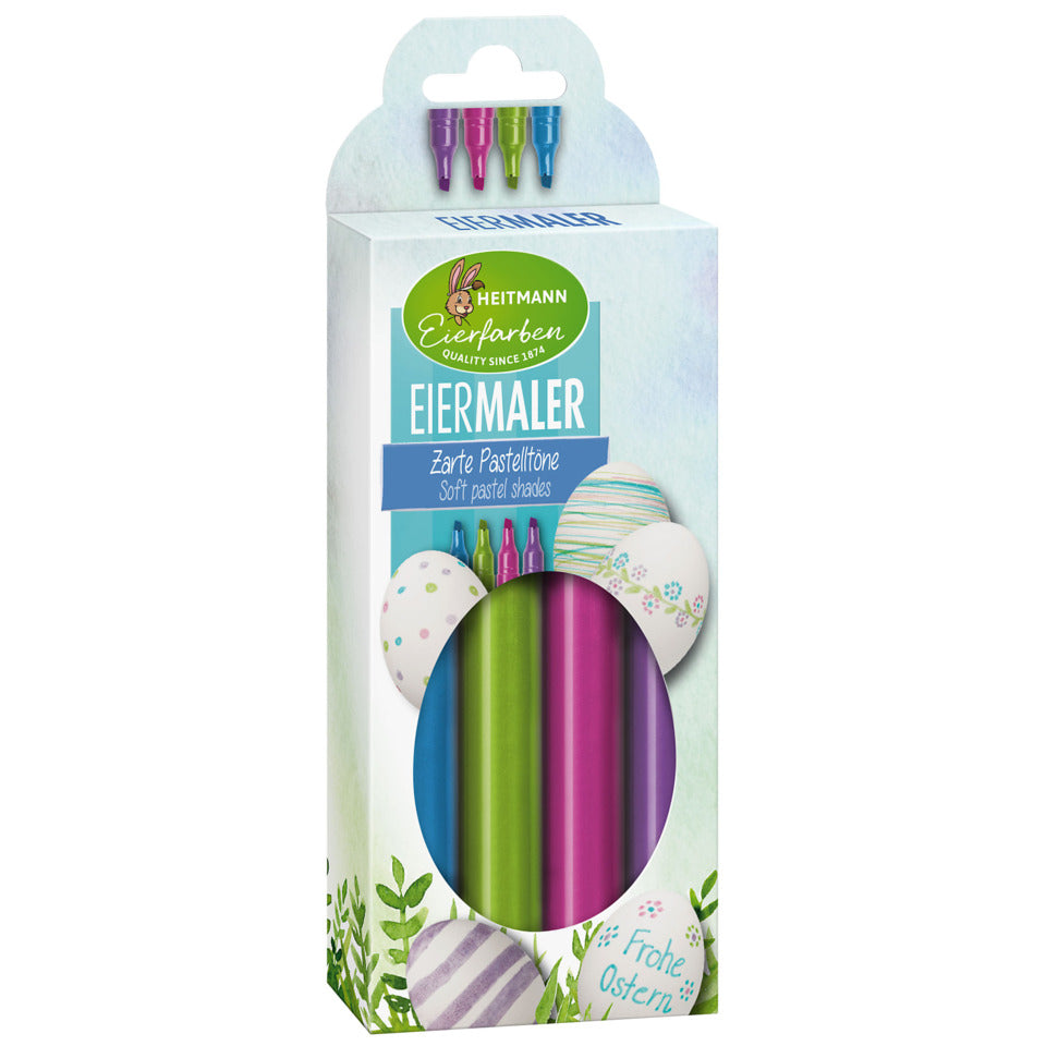 Ostereier Eiermaler pastell - 4 Farben, sortiert HEITMANN EIERFARBEN 1024491