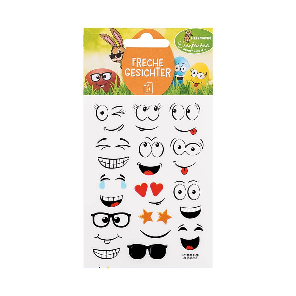 Oster Decorsticker Freche Gesichter, sortiert  1018610