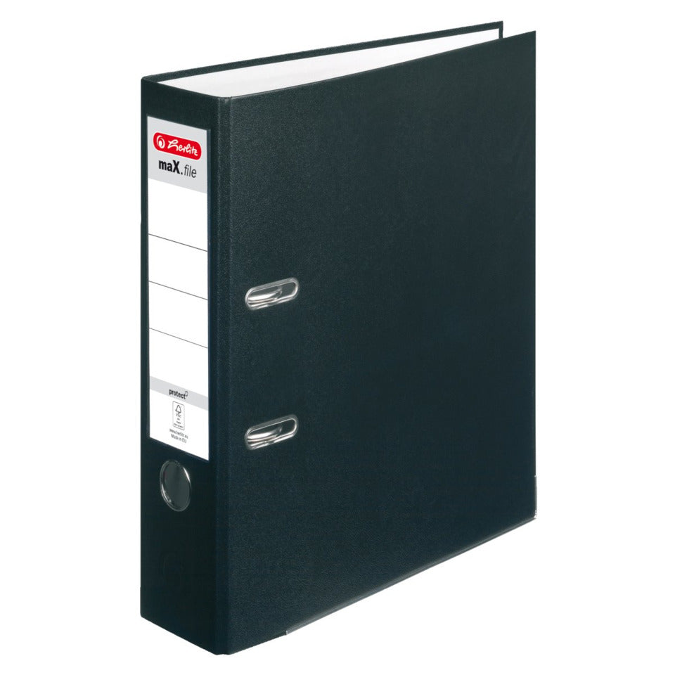 Ordner maX.file protect, A4, 80mm, schwarz HERLITZ 300007144 HERLITZ 300007144 5480801 PP Color