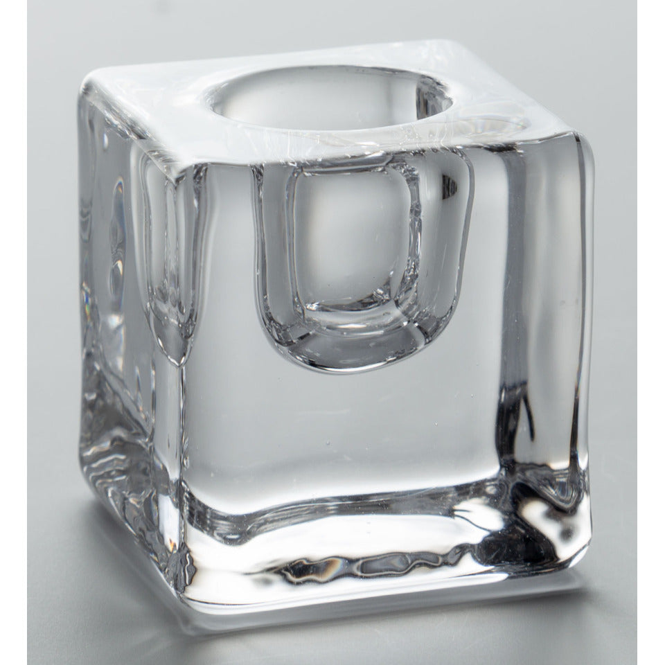 Kerzenhalter transparent 4x4x4cm  52528 52528 4x4x4cm