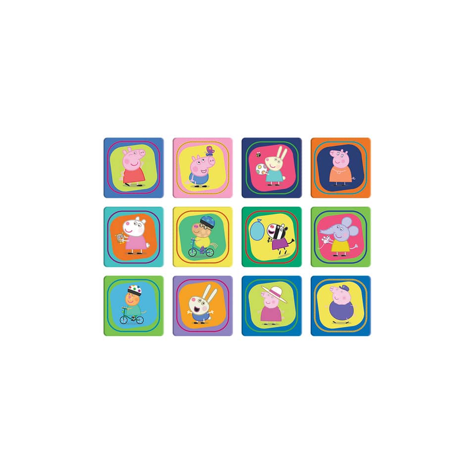 Puzzle 2in1+Memo Peppa Pig, 30+48 Teile, 2x12 Memokarten TREFL 93331 TREFL 93331 34+48Teile 2x12 Memokarten