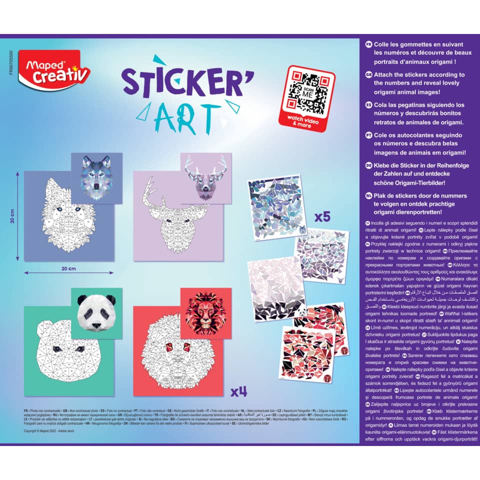 Bastelset Kreativ-Set STICKER'ART, bunt CREATIV 907055 CREATIV 907055 STICKER'ART