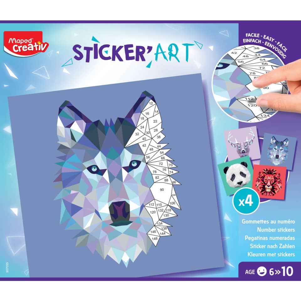 Bastelset Kreativ-Set STICKER'ART, bunt CREATIV 907055 CREATIV 907055 STICKER'ART