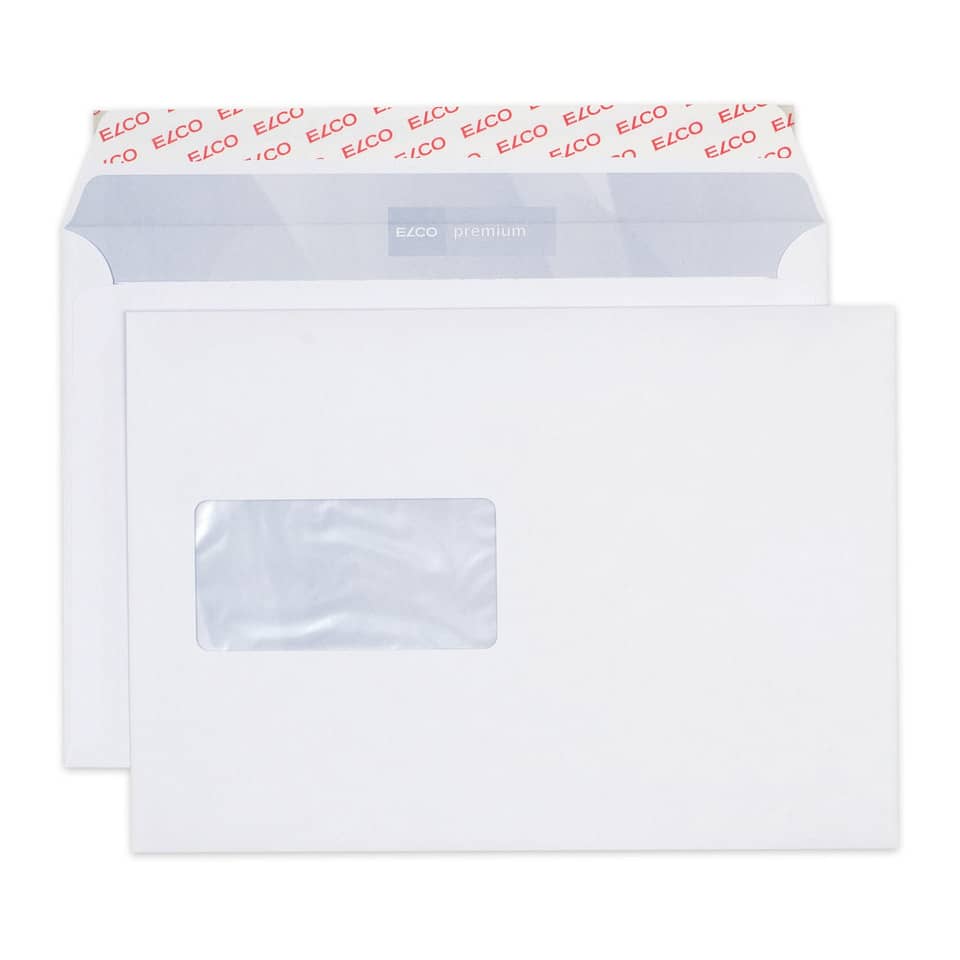 Briefumschlag Office mit Fenster, C5, 100g/m², haftklebend, 100 Stück, weiß ELCO 74537.12 ELCO 74537.12 Office 100g 100St