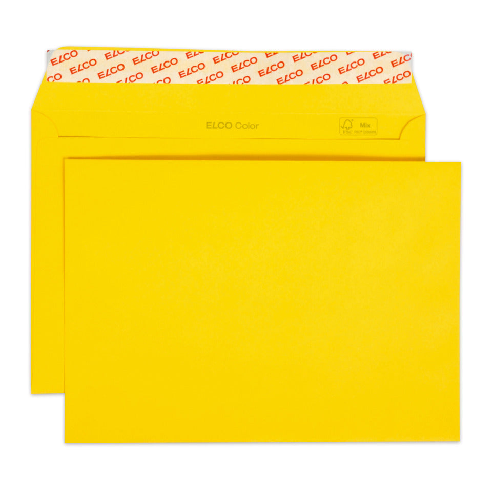 Briefumschlag Color, C5 , 100g/m², haftklebend, 250 Stück, goldgelb ELCO 24084.42 ELCO 24084.42 100g