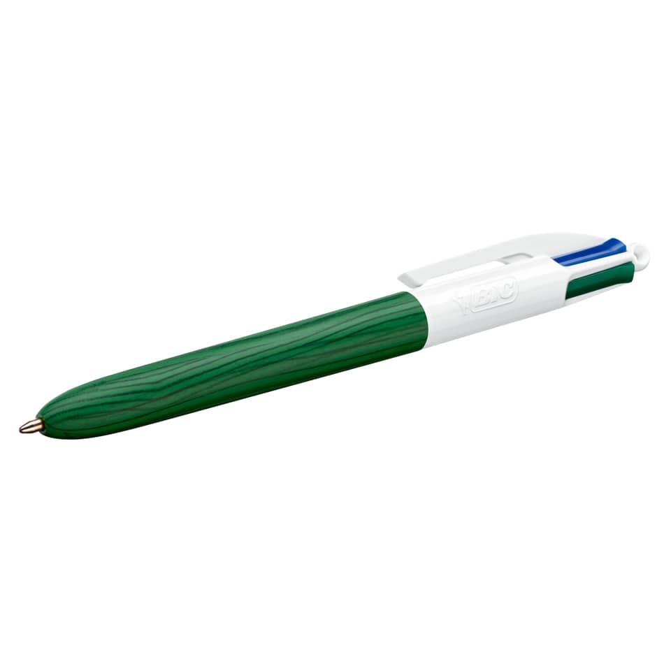 Vierfarbkugelschreiber 4 Colours® WOOD Style, sortiert BIC 507406 BIC 507406 Wood Effect im Display