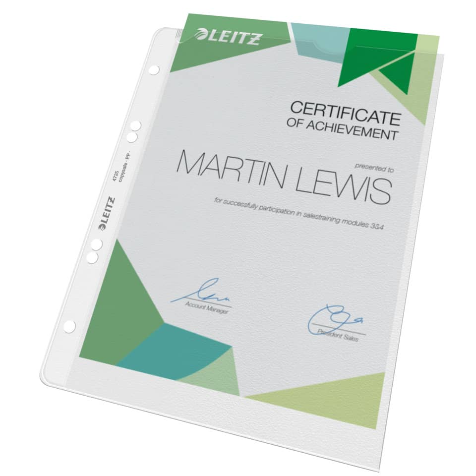 Prospekthülle Extrastark, A5, PP, genarbt, dokumentenecht, farblos LEITZ 4725-00-03 LEITZ 47250303