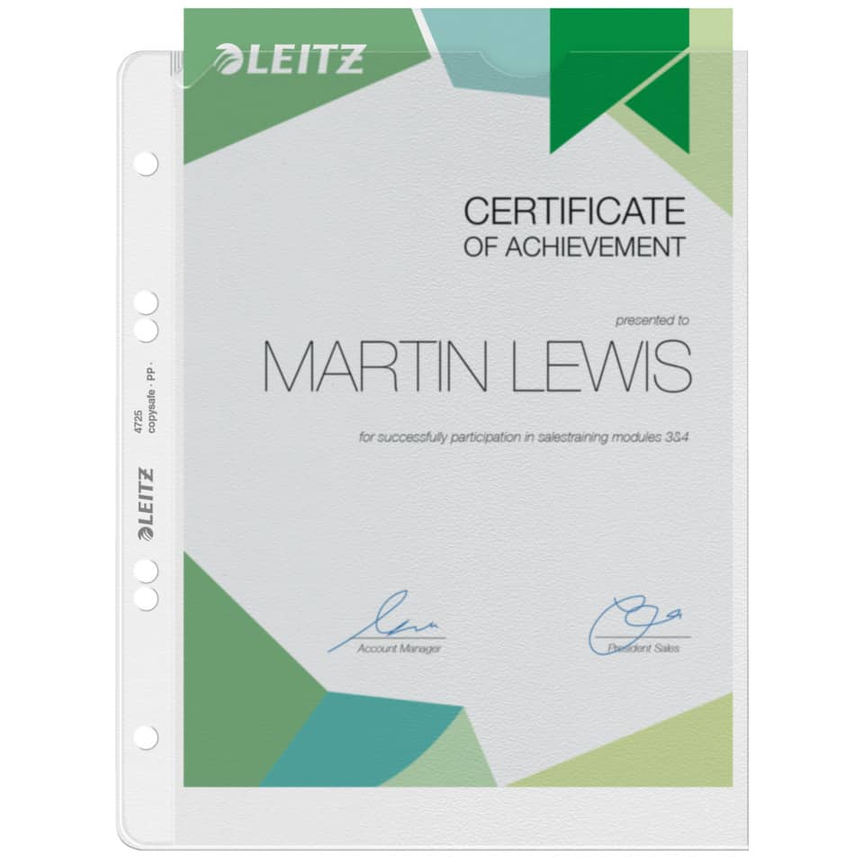 Prospekthülle Extrastark, A5, PP, genarbt, dokumentenecht, farblos LEITZ 4725-00-03 LEITZ 47250303