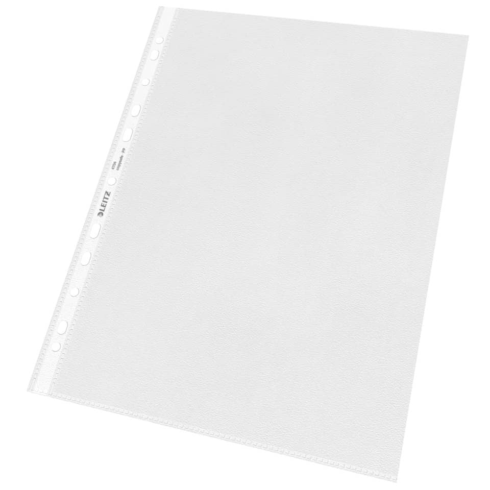 Prospekthülle Standard, A4, PP, genarbt, 100 Stück, farblos LEITZ 4704-00-00 LEITZ 4704-00-00 100ST 0,1mm