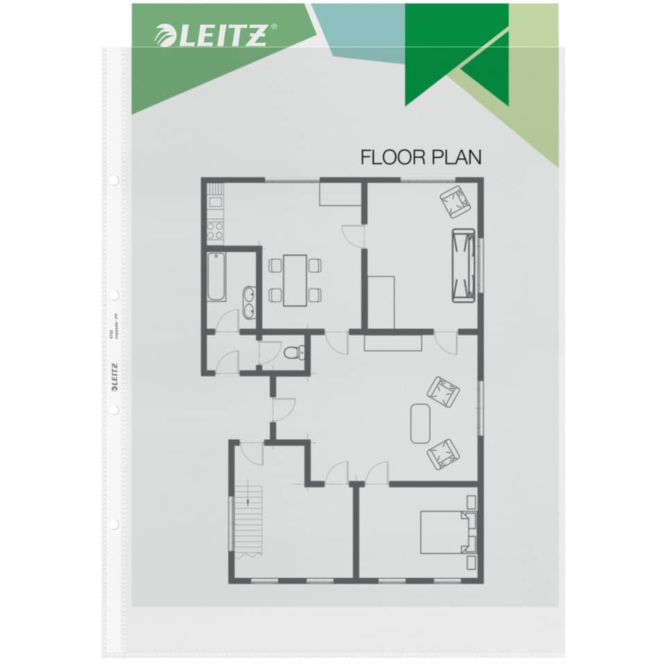 Prospekthülle Standard, A3 hoch, PP, genarbt, dokumentenecht, farblos LEITZ 4702-00-00 LEITZ 4702-00-00 ungefalzt