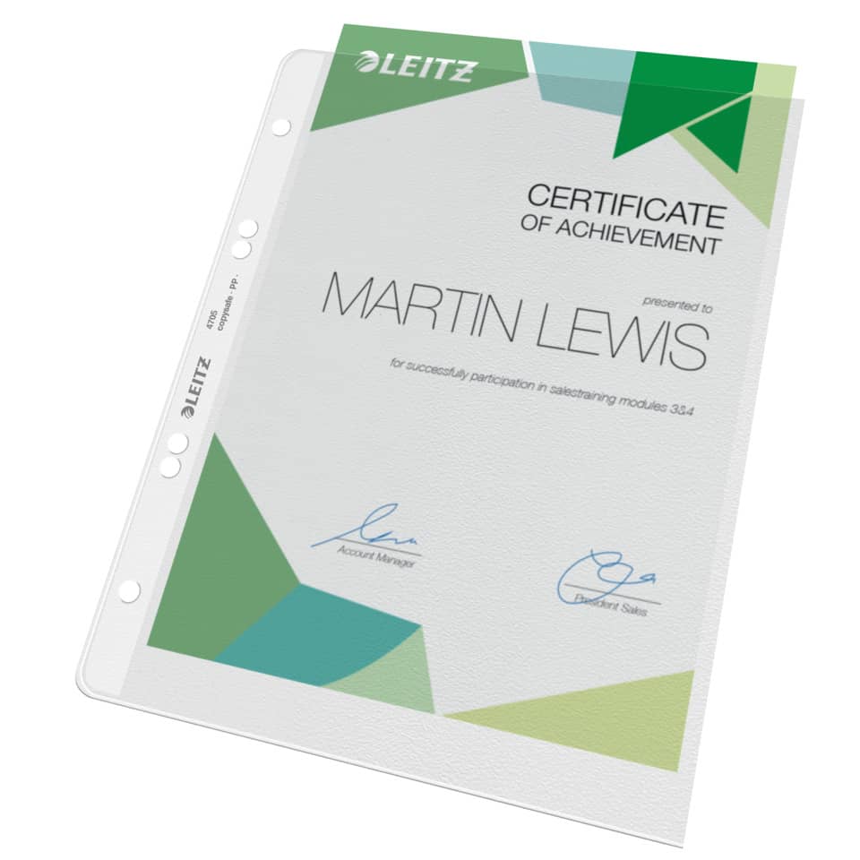 Prospekthülle Extrastark, A5, PP, genarbt, dokumentenecht, farblos LEITZ 4705-00-03 LEITZ 47050003 lose