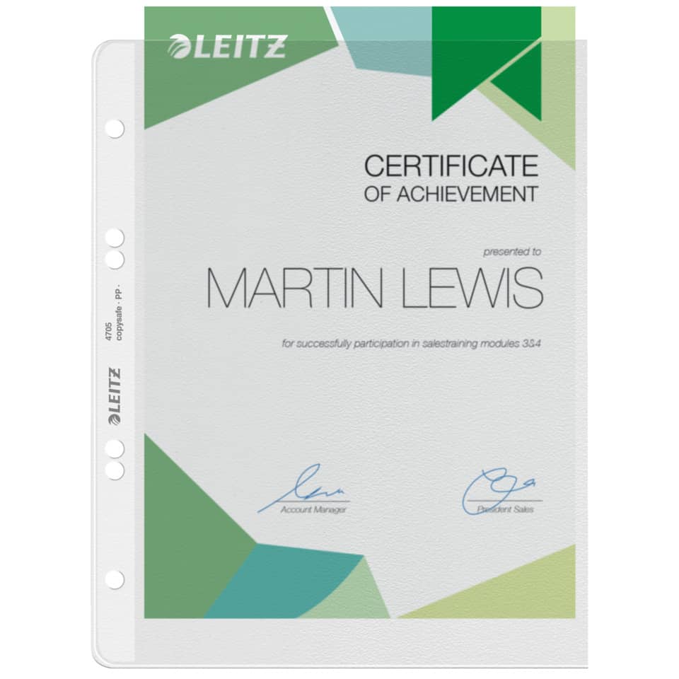 Prospekthülle Extrastark, A5, PP, genarbt, dokumentenecht, farblos LEITZ 4705-00-03 LEITZ 47050003 lose