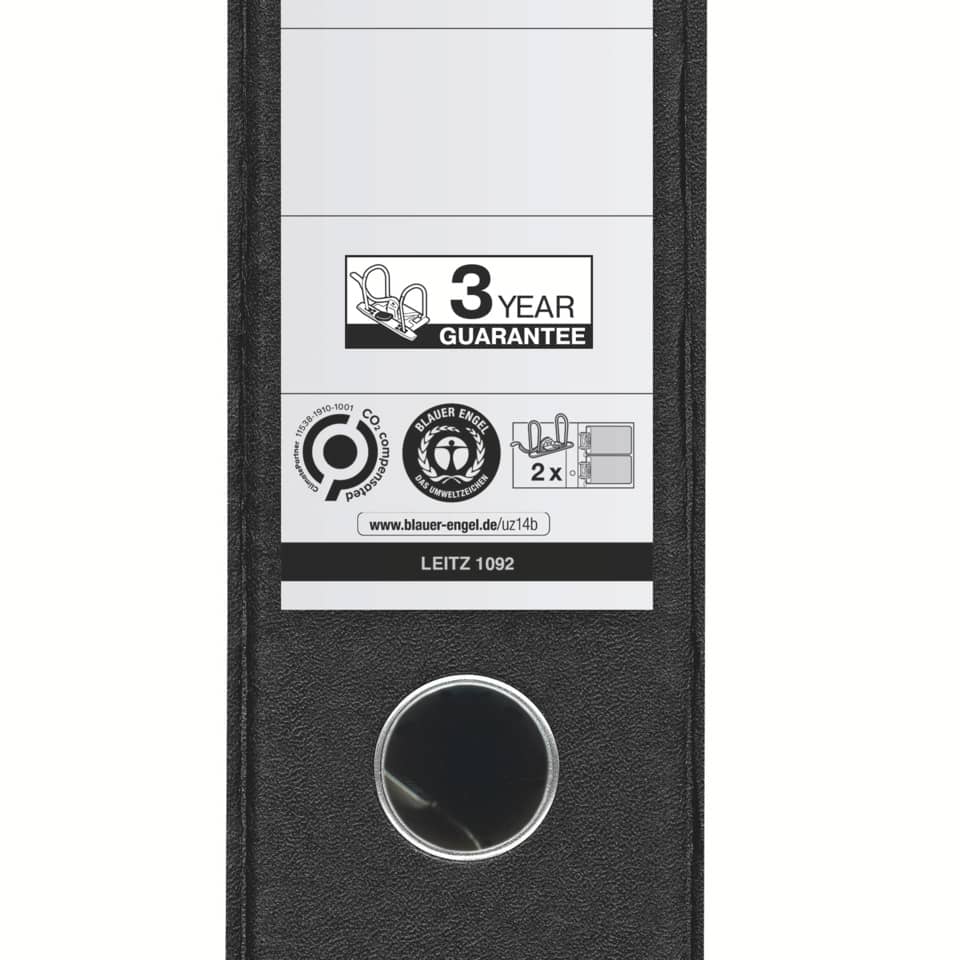 Doppelordner Standard, 2xA5 quer, 75mm, schwarz LEITZ 1092-00-00 LEITZ 10920000 A4 75mm
