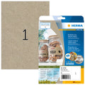Etiketten aus Silphie-Papier permanent, 210x297mm, 20 Stück, braun HERMA 10758 HERMA 10758 permanent Silphie-Papier
