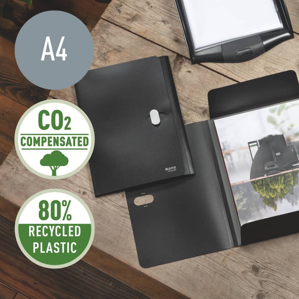 Dokumentenmappe Recycle, A4, PP, schwarz LEITZ 4622-00-95