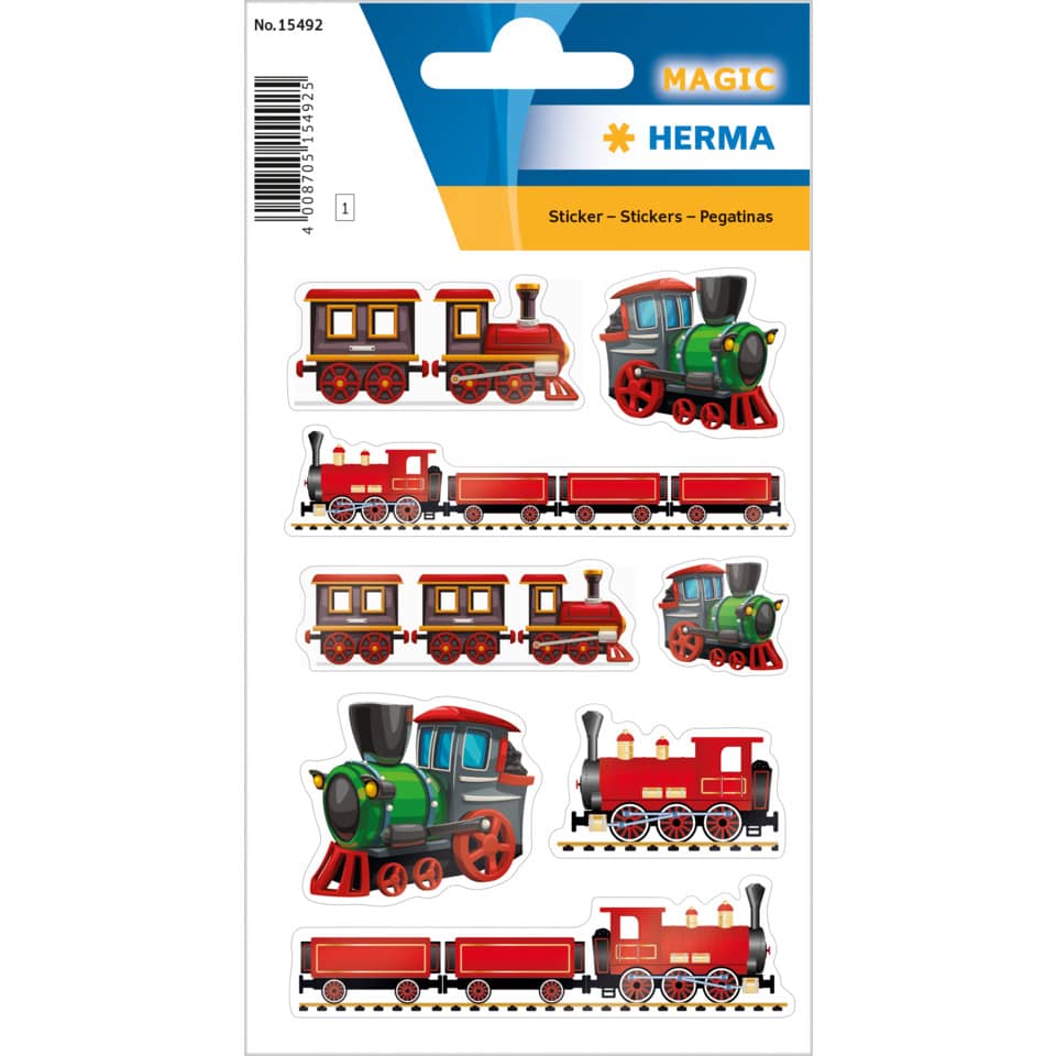 Sticker Eisenbahn, Folie, 8 Stück HERMA 15492