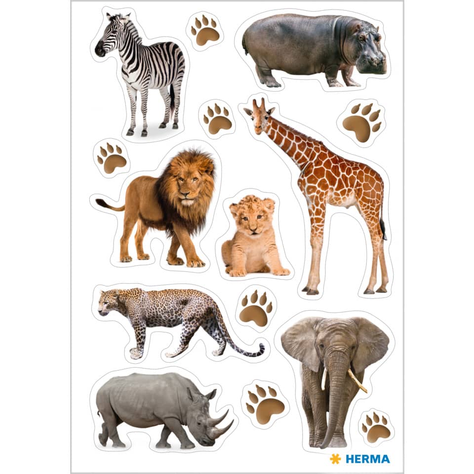 Sticker Afrika Tiere, 36 Stück HERMA 15479