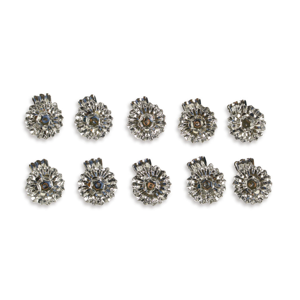 Christbaumkerzenhalter, 10 Stück, silber  10002 10002 D15 mm 10ST m.Klipp