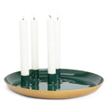 Adventskerzenhalter, 26 x 3 x 26 cm, Metall, grün  12743 12743 26x3x26cm