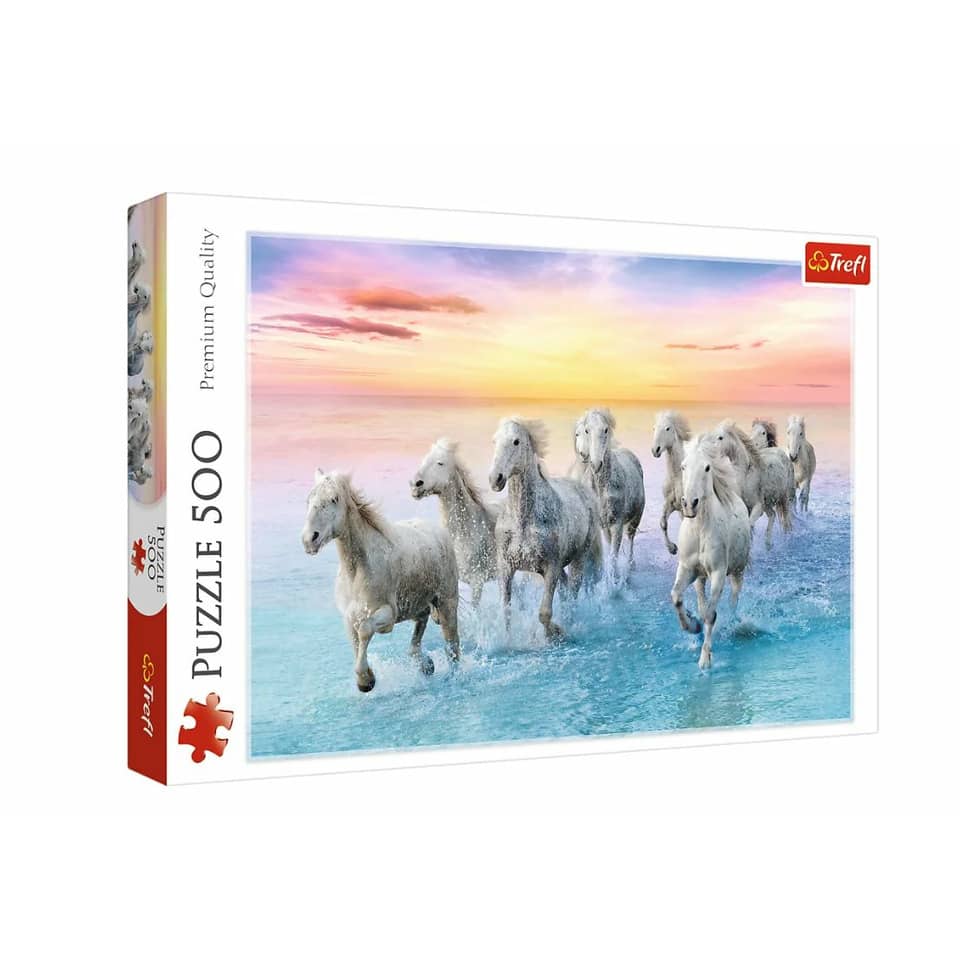 Puzzle Galoppierende weiße Pferde, 500 Teile TREFL 37289 TREFL 37289  500 Teile