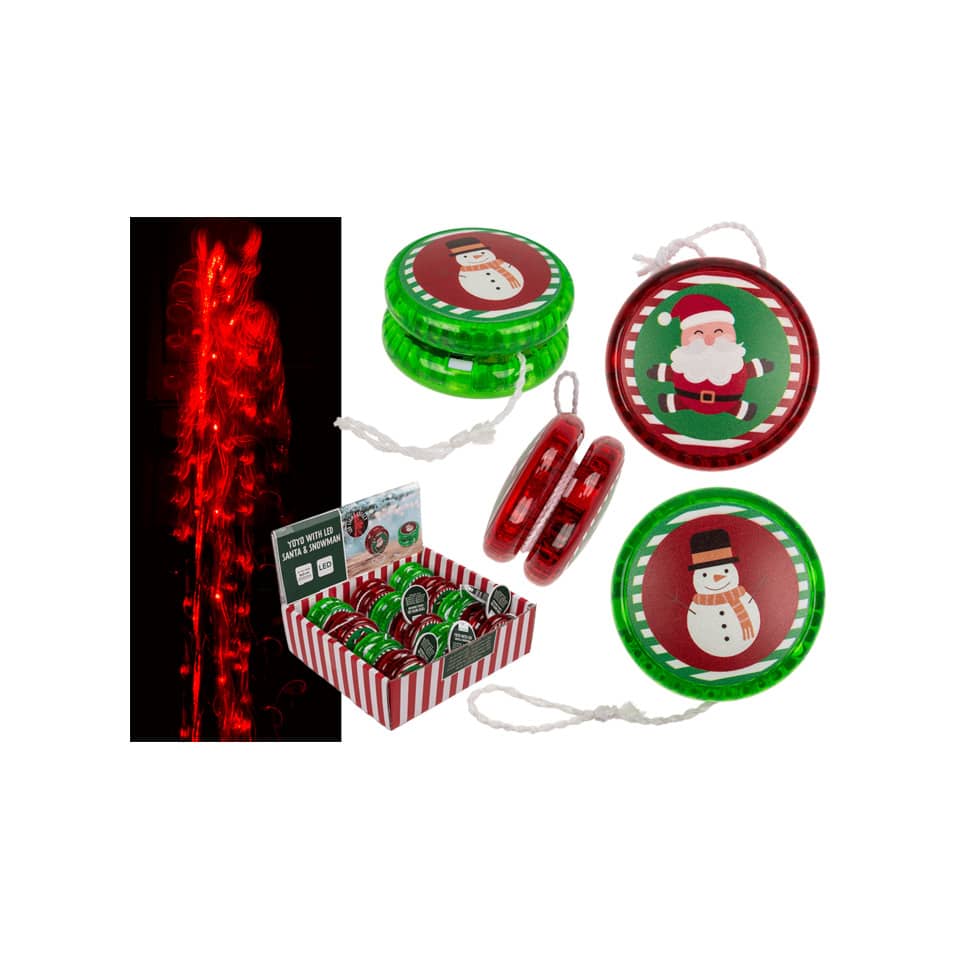 Yoyo mit Licht, Santa & Schneemann,inkl. Batterie, sortiert OUT OF THE BLUE 99/2024 OOTB 99/2024 mit Licht 6cm