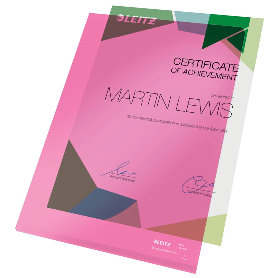 Sichthülle Super Premium, A4, PVC, dokumentenecht, rot LEITZ 4153-00-25 LEITZ 41530025 PVC-Hartfolie