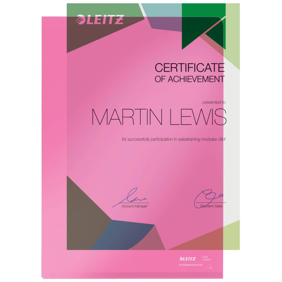 Sichthülle Super Premium, A4, PVC, dokumentenecht, rot LEITZ 4153-00-25 LEITZ 41530025 PVC-Hartfolie