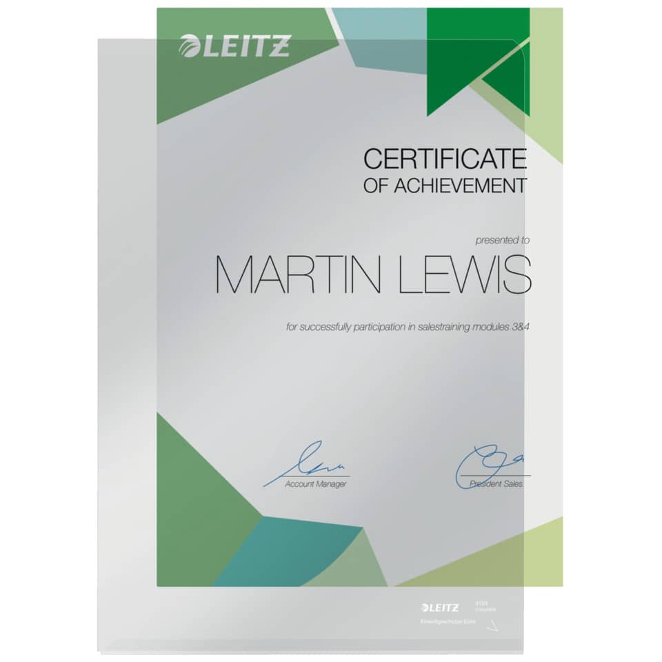 Sichthülle Super Premium, A4, PVC, dokumentenecht, farblos LEITZ 4153-00-03