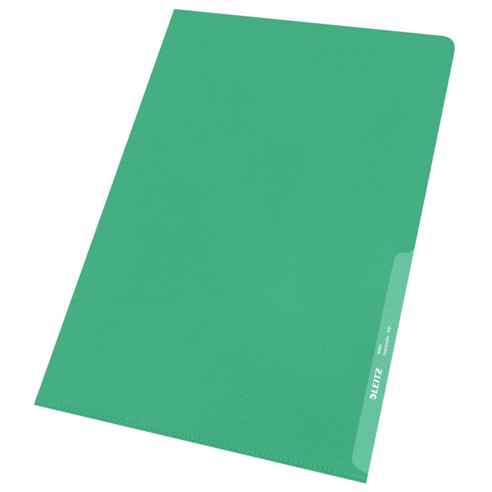 Sichthülle Standard, A4, PP, genarbt, dokumentenecht, grün LEITZ 4000-00-55 LEITZ 40000055 PP