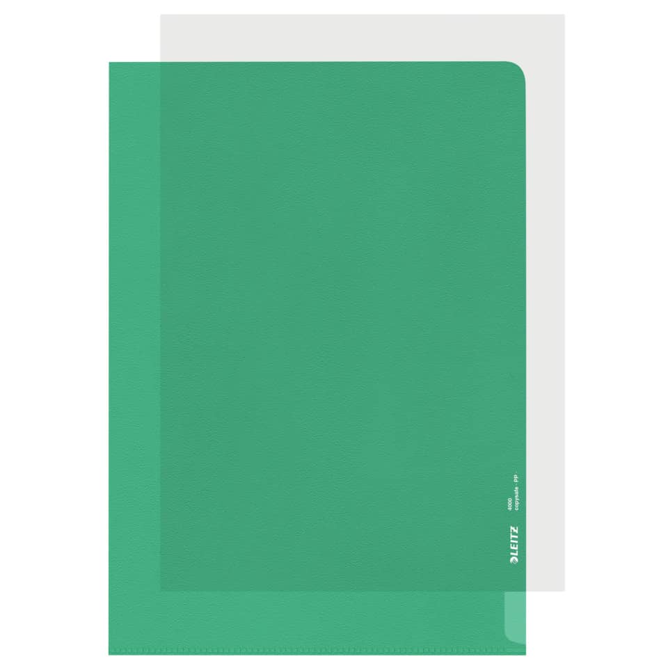 Sichthülle Standard, A4, PP, genarbt, dokumentenecht, grün LEITZ 4000-00-55 LEITZ 40000055 PP