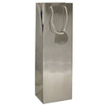 Flaschentragetasche Uni Lack, 36x12x9cm, silber  51503 51503 36x12x9cm