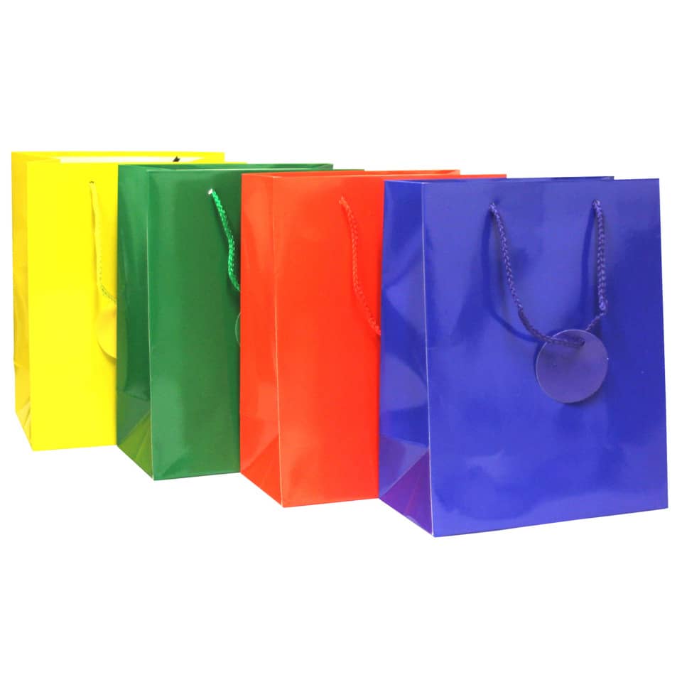 Geschenktragetasche Uni Lack, 23x18x10cm, sortiert  51485 51485 23x18x10cm